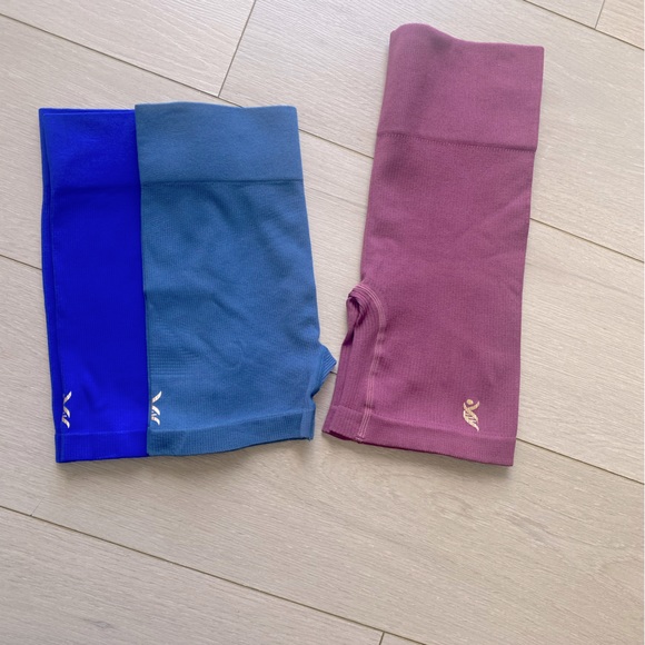 Pants - Set of thee, gym shorts, High waisted, Tummy Control, Gym Shorts New, S